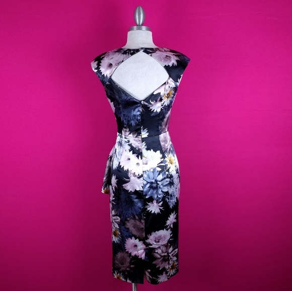 @ Debut size 8 sheath floral dress empire waist - Picture 4 of 7